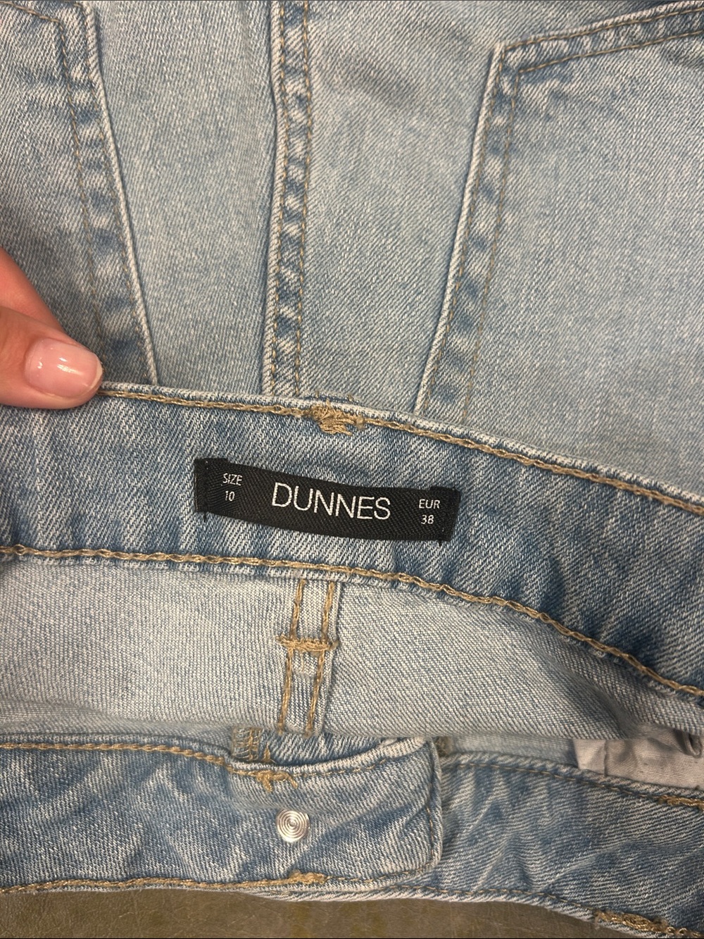 Dunnes light wash frayed-hem denim shorts - Picture 3 of 6